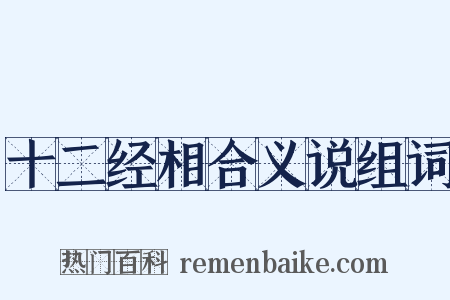 十二经相合义说组词是什么意思的图片